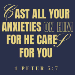 1 Peter 5:7 - Cotton Hoodie Design