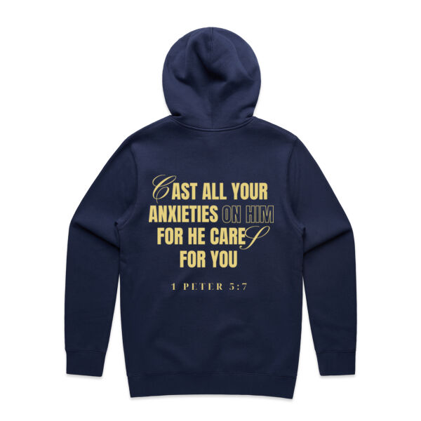 1 Peter 5:7 - Cotton Hoodie Thumbnail